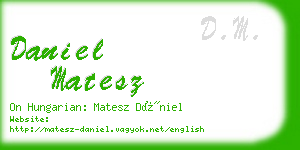 daniel matesz business card